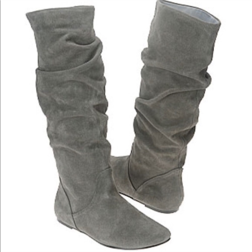 Grey Steve Madden Suede Slouchy Boots